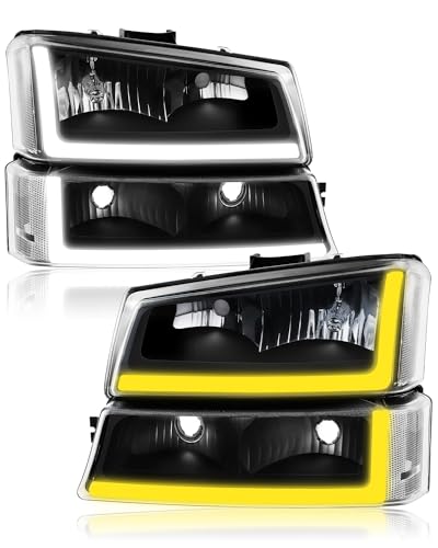 Black Headlights Housing Assembly with Clear Lens H51711