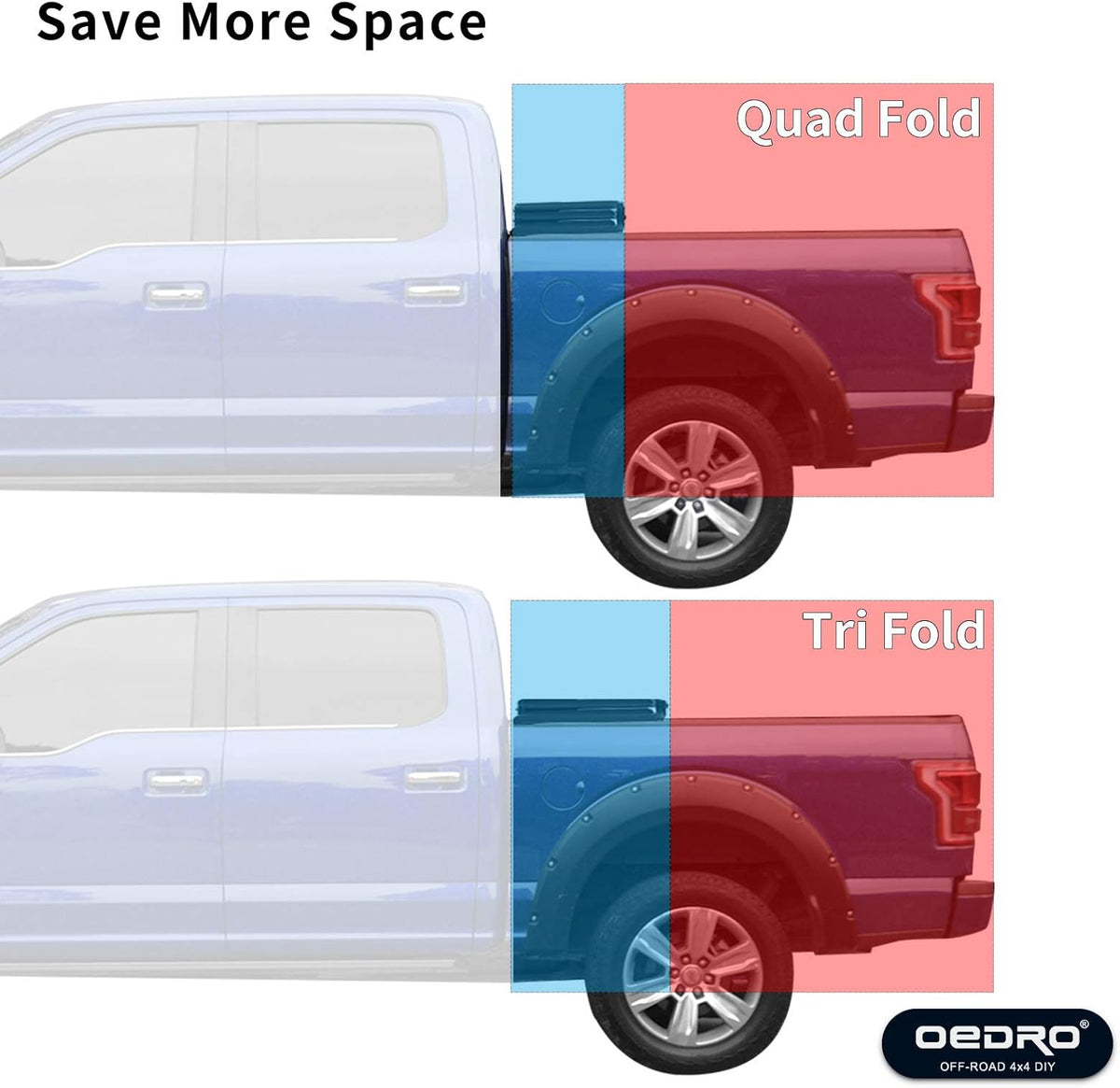Soft Quad Fold Truck Bed Tonneau Cover for 5.5 ft Bed A195