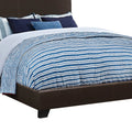 Vegan Faux Leather Queen Size Platform Bed Brown W549508