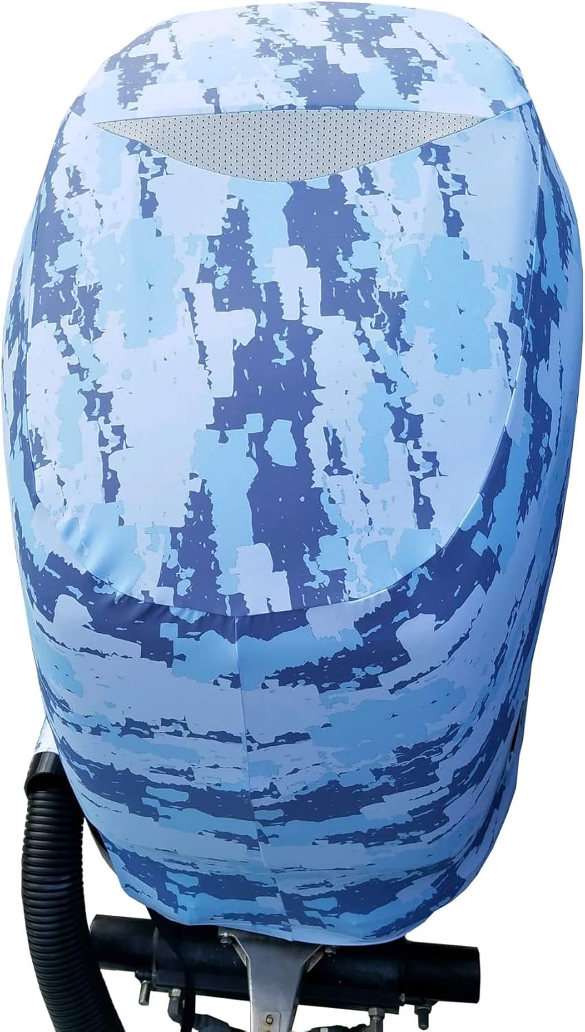 Blue Digital Camo Outboard Motor Cover N808835