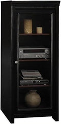 Antique Black Audio Cabinet with 2 Adjustable Shelves H4988