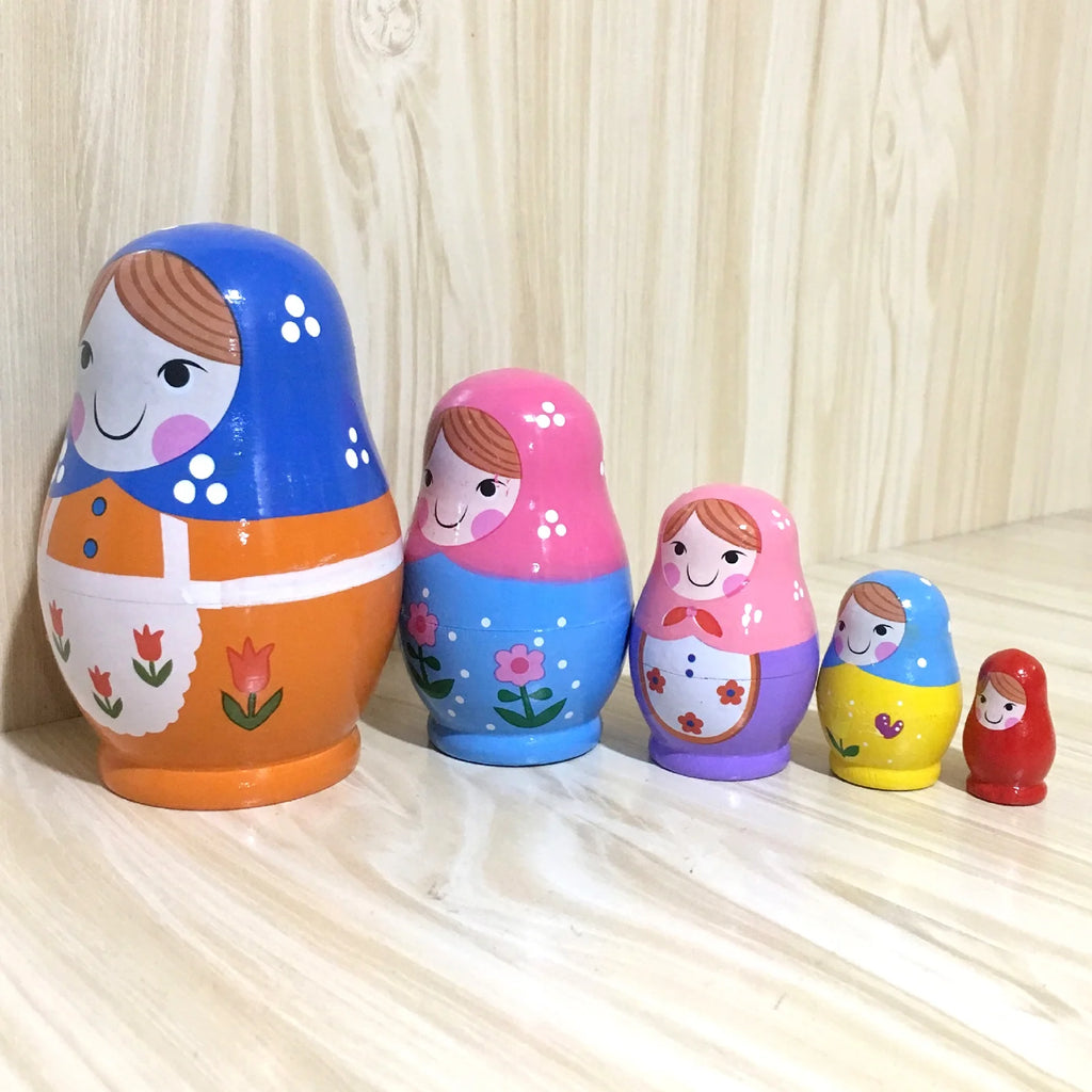 5-piece Russian Matryoshka Wooden Doll Toy D441