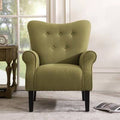 Red Tufted Linen Armchair L888