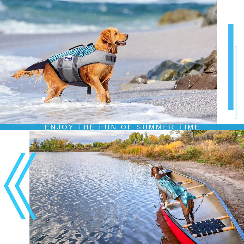 Reflective Adjustable Dog Life Jacket with Rescue Handle F58221