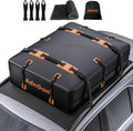 Car Rooftop Bag, 21 Cubic, 100% Waterproof, Rooftop Cargo Carrier with 10 Straps + 4 Door Hooks + Anti-Slip Mat + Storage Bag R673