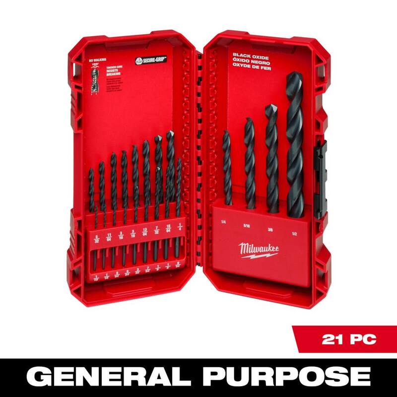 Black Oxide Twist Drill Bit Set 21-Piece A4873