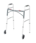 Two Button Folding Walker with 5 Wheels F91710