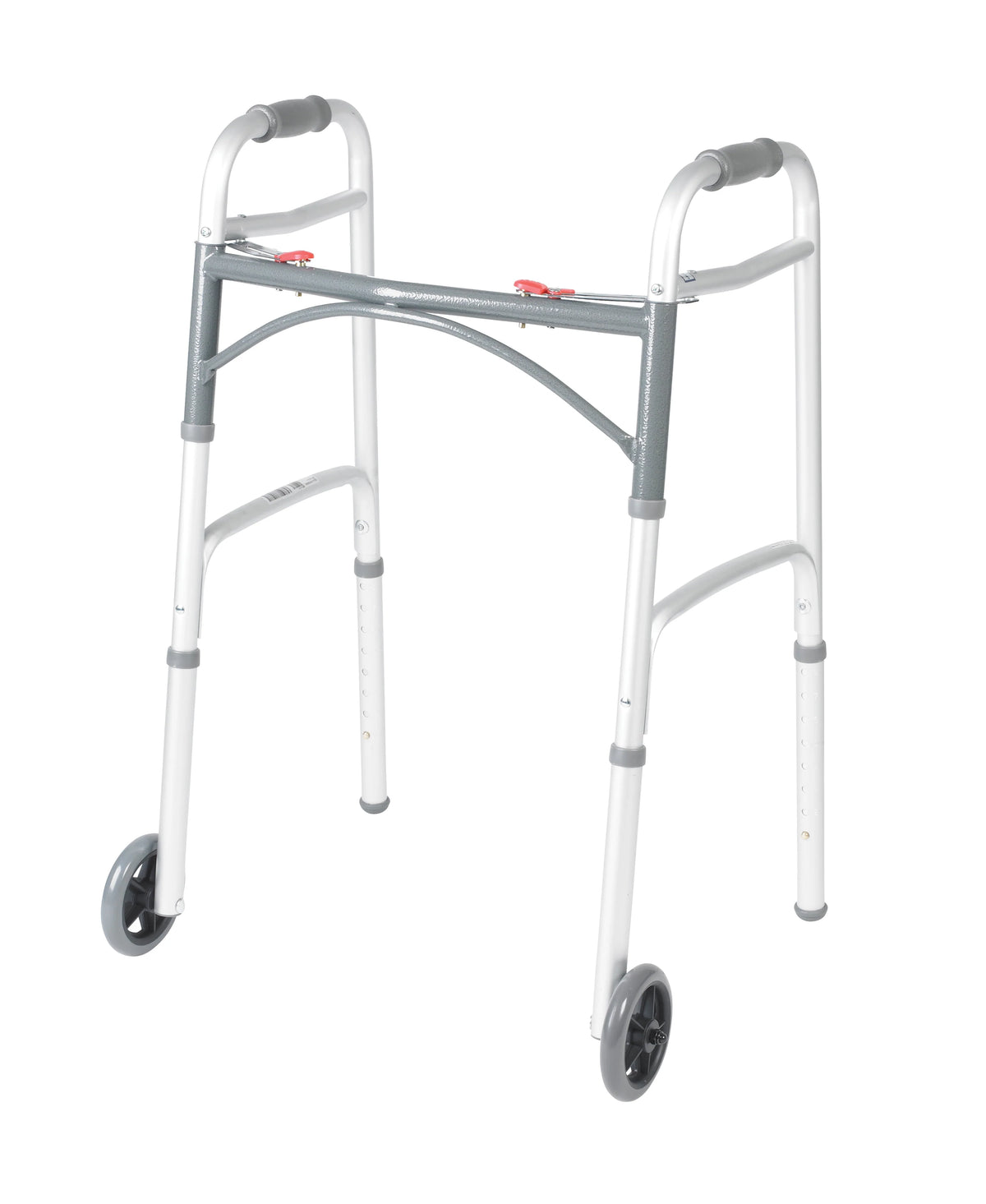 Two Button Folding Walker with 5 Wheels F91710