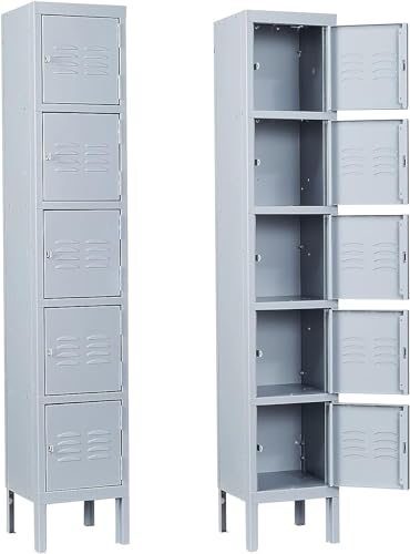 66" Tall Steel Storage Locker with 3 Doors W42154