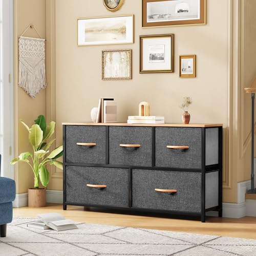 Fabric 5 Drawer Dresser TV Stand X7284