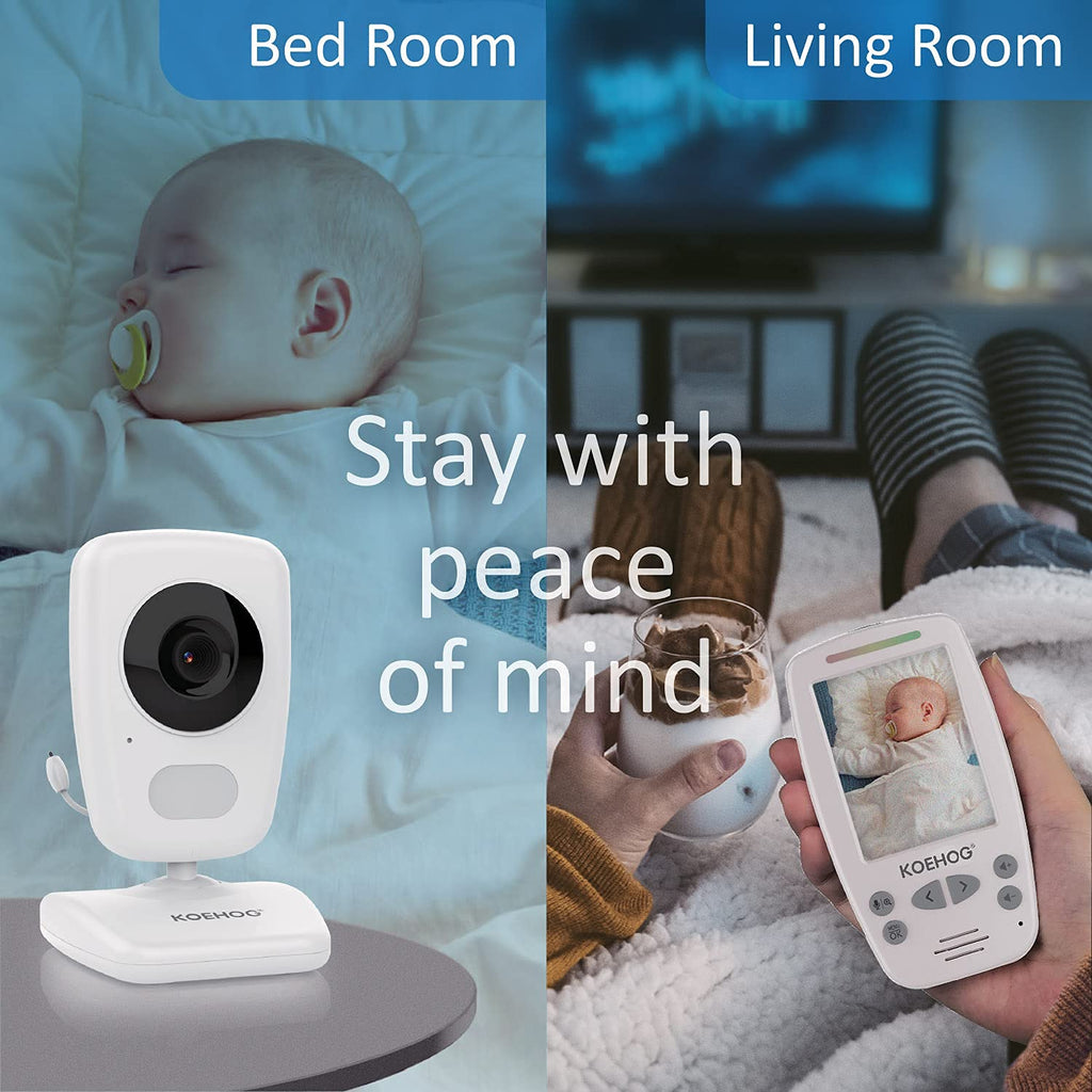 Baby Monitor w/ 2 Cam, 1000ft Range, Auto Night Vision Cam H275