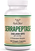 240,000 SPU Serrapeptase 120 Veggie Capsules Non-GMO Gluten Free C45765
