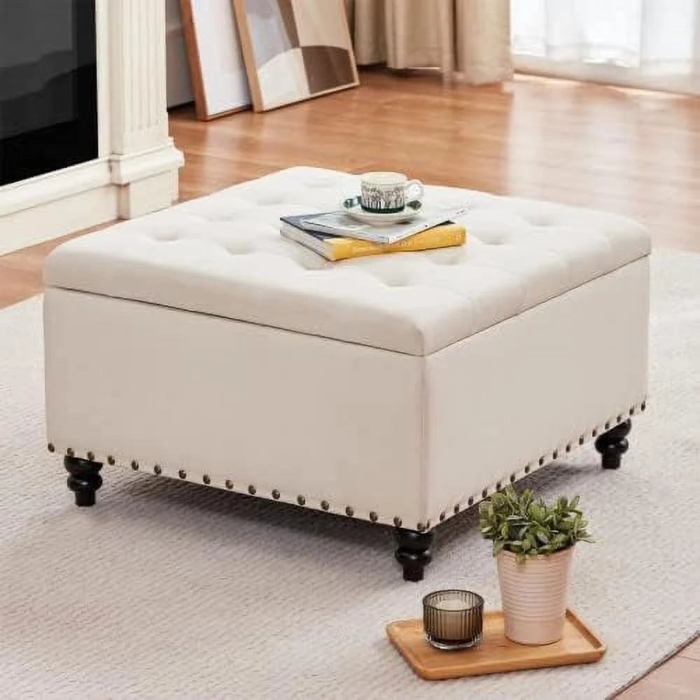 Square Tufted Ottoman F936427