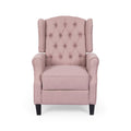 Light Blush Tufted Fabric Push Back Recliner A623741