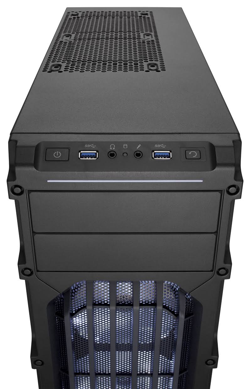 Black Steel ATX Mid Tower Gaming Case H934