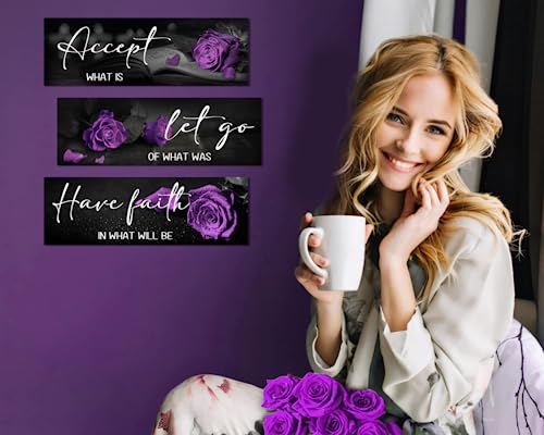 Purple Wood Wall Decor I3841