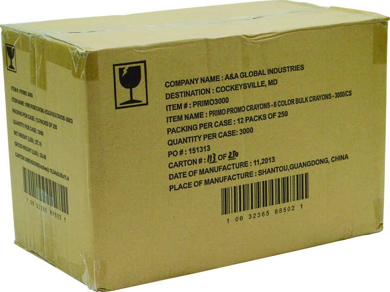 6 Asst Colors Crayons K371771