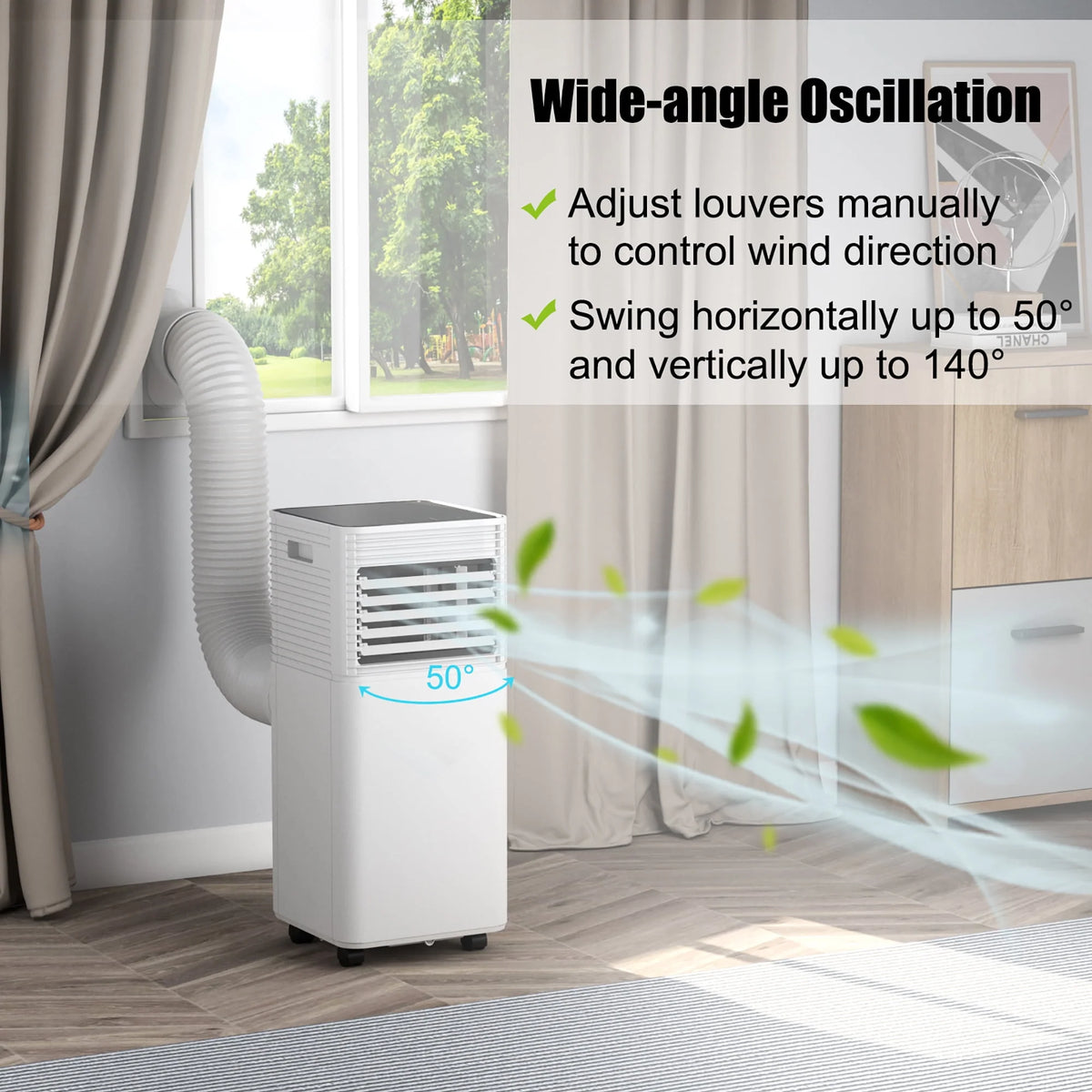 5000 BTU Portable Air Conditioner 3-in-1 Black S75956