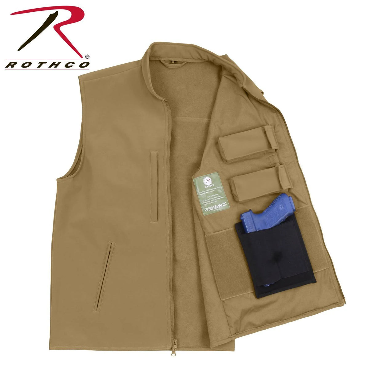 Olive Drab Concealed Carry Soft Shell Vest W5733