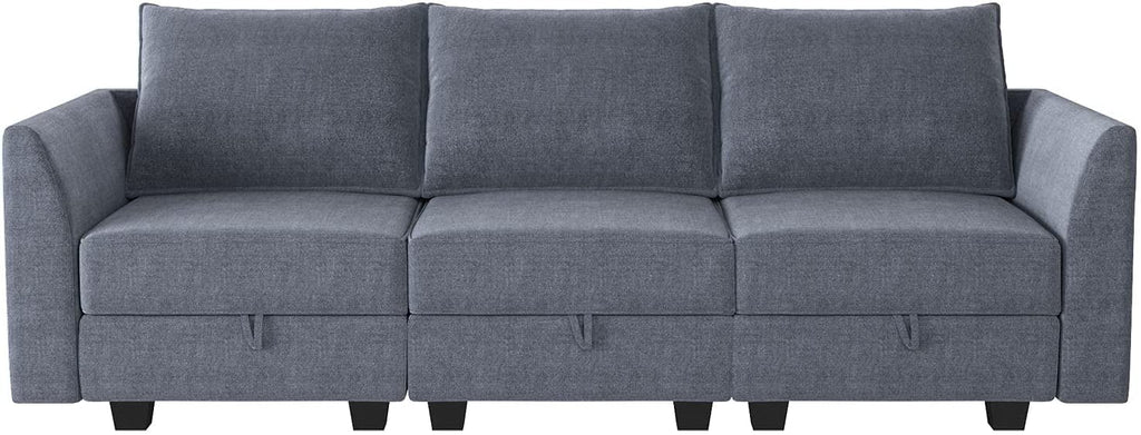 Bluish Gray 3-Seater Sectional Sofa L961333