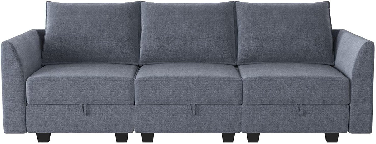 Bluish Gray 3-Seater Sectional Sofa L961333