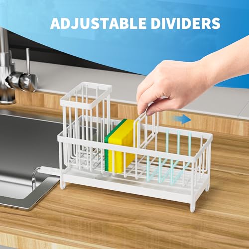 Gold Stainless Steel Sponge Holder with Brush Holder B9065