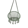 Macrame Outdoor Hammock Chair, Cotton Blend Olive Green, 47” L x 24” W, Capacity 250 lb. T21255