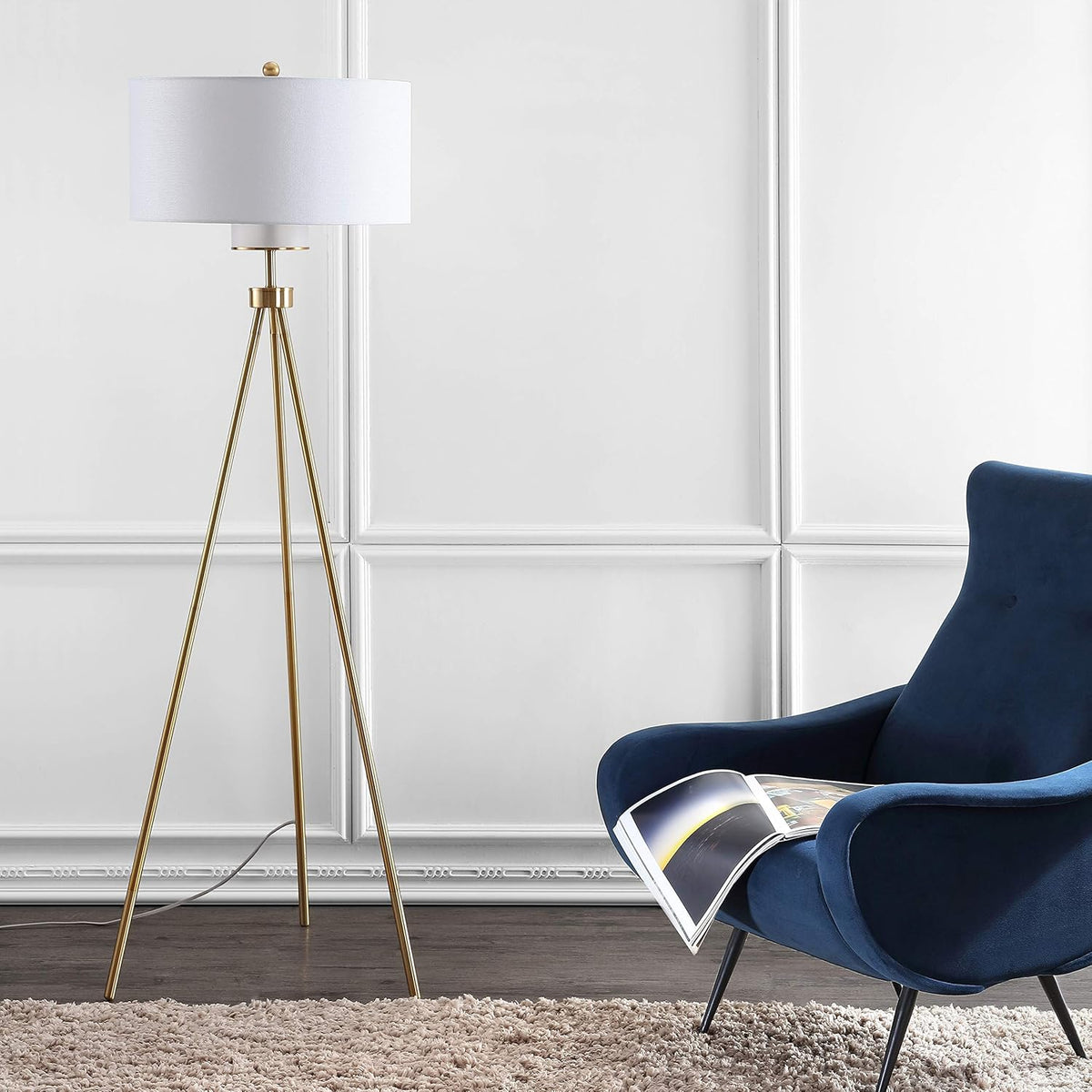 Brass and Gold Floor Lamp T934