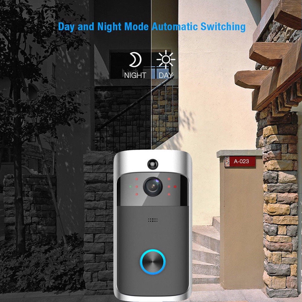 Black WiFi Doorbell Video Camera Intercom Security Bell E1420