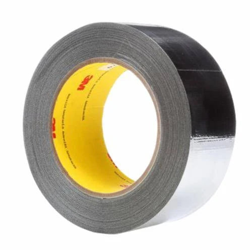3M High Temperature Aluminum Foil Glass Cloth Tape Silver I990075