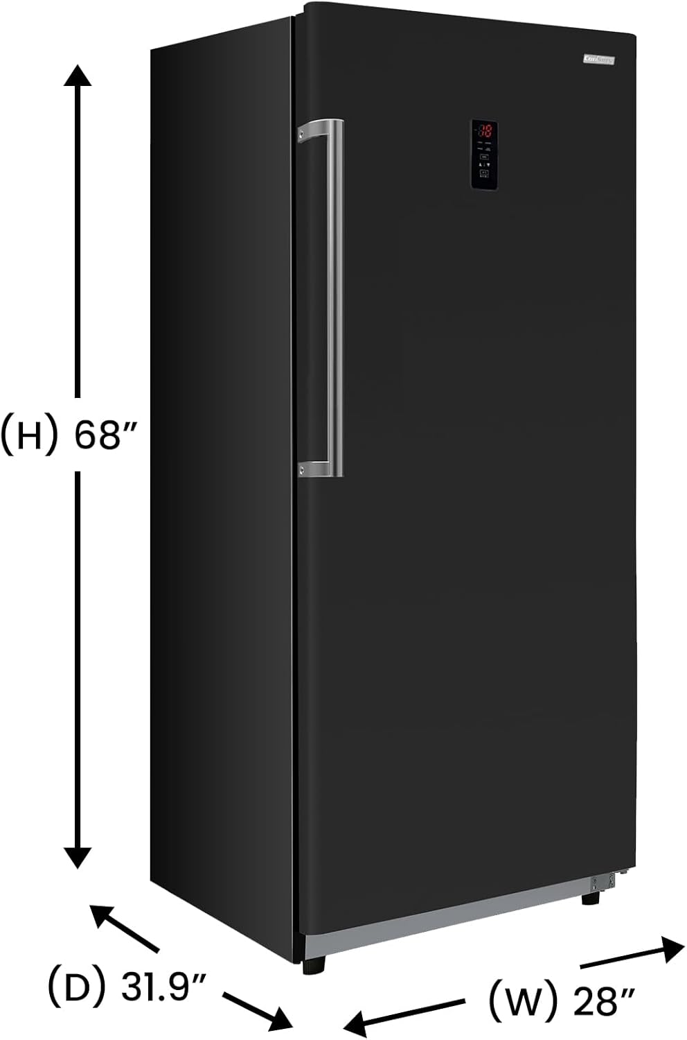 Black 28in Upright Freezer D254
