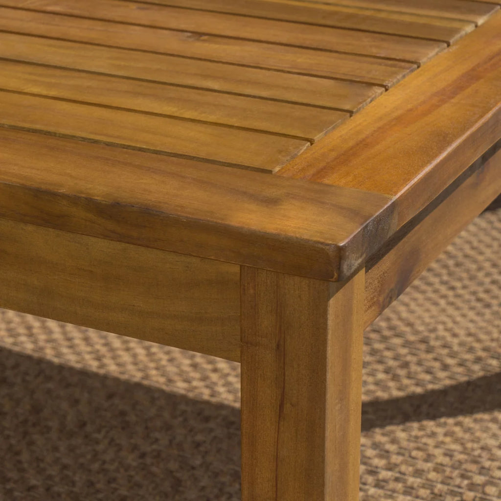 7 Piece Teak Finished Acacia Wood Sofa Set K39576