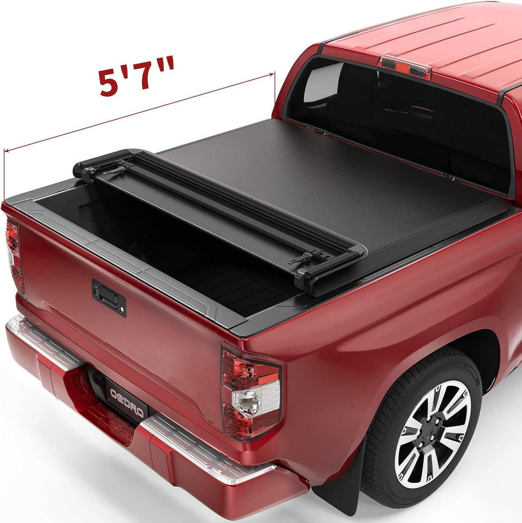 Soft Quad Fold Truck Bed Tonneau Cover for 5.5 ft Bed A195