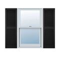 Black Vinyl Open Louver Shutters V4105