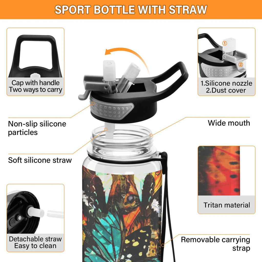 32oz Tritan Leakproof Water Bottle with Straw C490