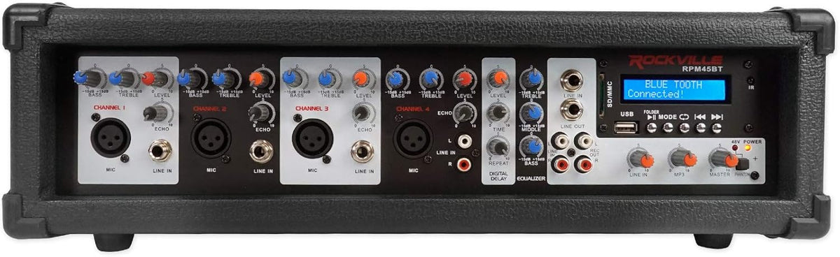 2000w Powered 4 Channel Mixer Stereo Amplifier with Bluetooth O284706