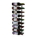 Satin Black 18 Bottle Wall Mounted Wine Rack I713