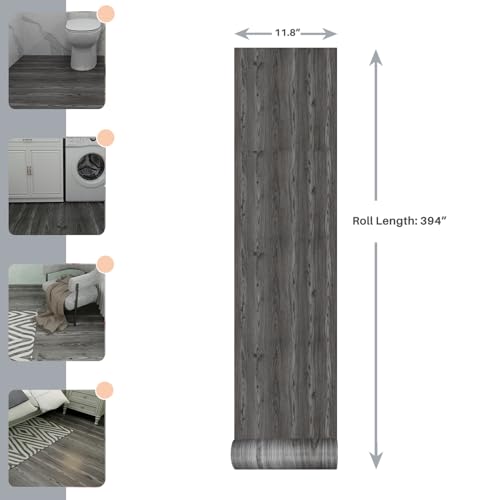 Peel and Stick Vinyl Flooring Roll Wood Grain Waterproof G192046