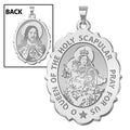 Oval 14K White Gold Scalloped Necklace Pendant U9301