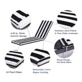 Black/White Stripe Outdoor Lounge Chair Cushion G9697
