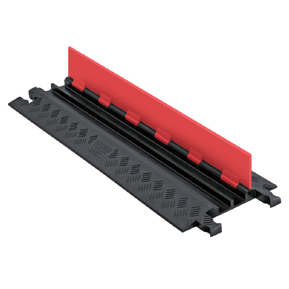 Orange Black Polyurethane 2 Channel Cable Protector with Standard Ramp B92439