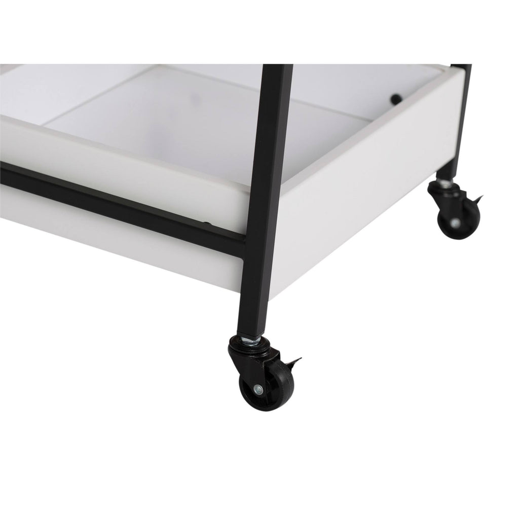 White 3 Bin Rolling Storage Cart L44199