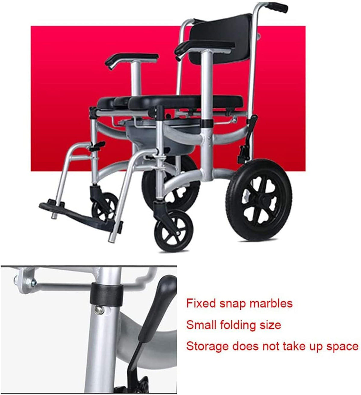 Folding Wheelchair Commode Toilet Chair Y5780