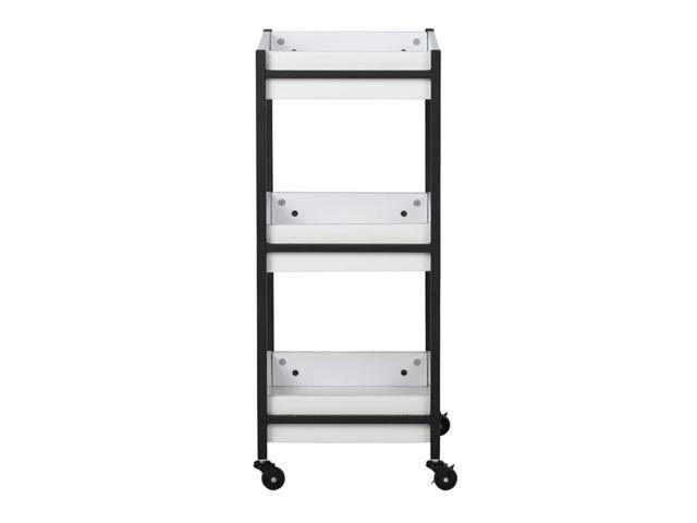 White 3 Bin Rolling Storage Cart L44199