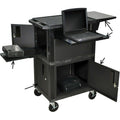 300 lb Capacity 3 Shelves Plastic Utility Cart R2251