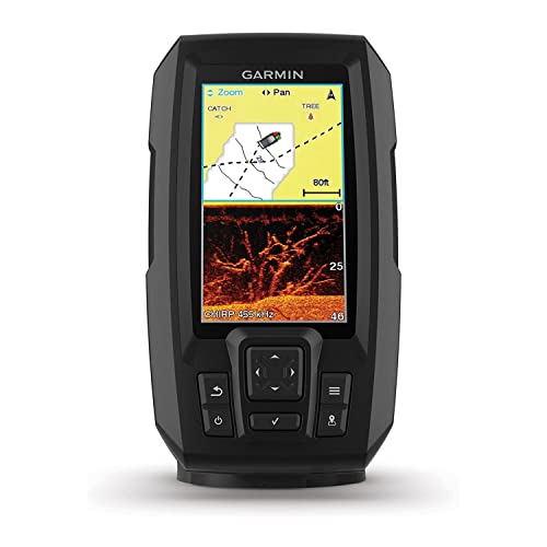 4" GPS Fishfinder with CHIRP Traditional and ClearVu Scanning Sonar Transducer U763202