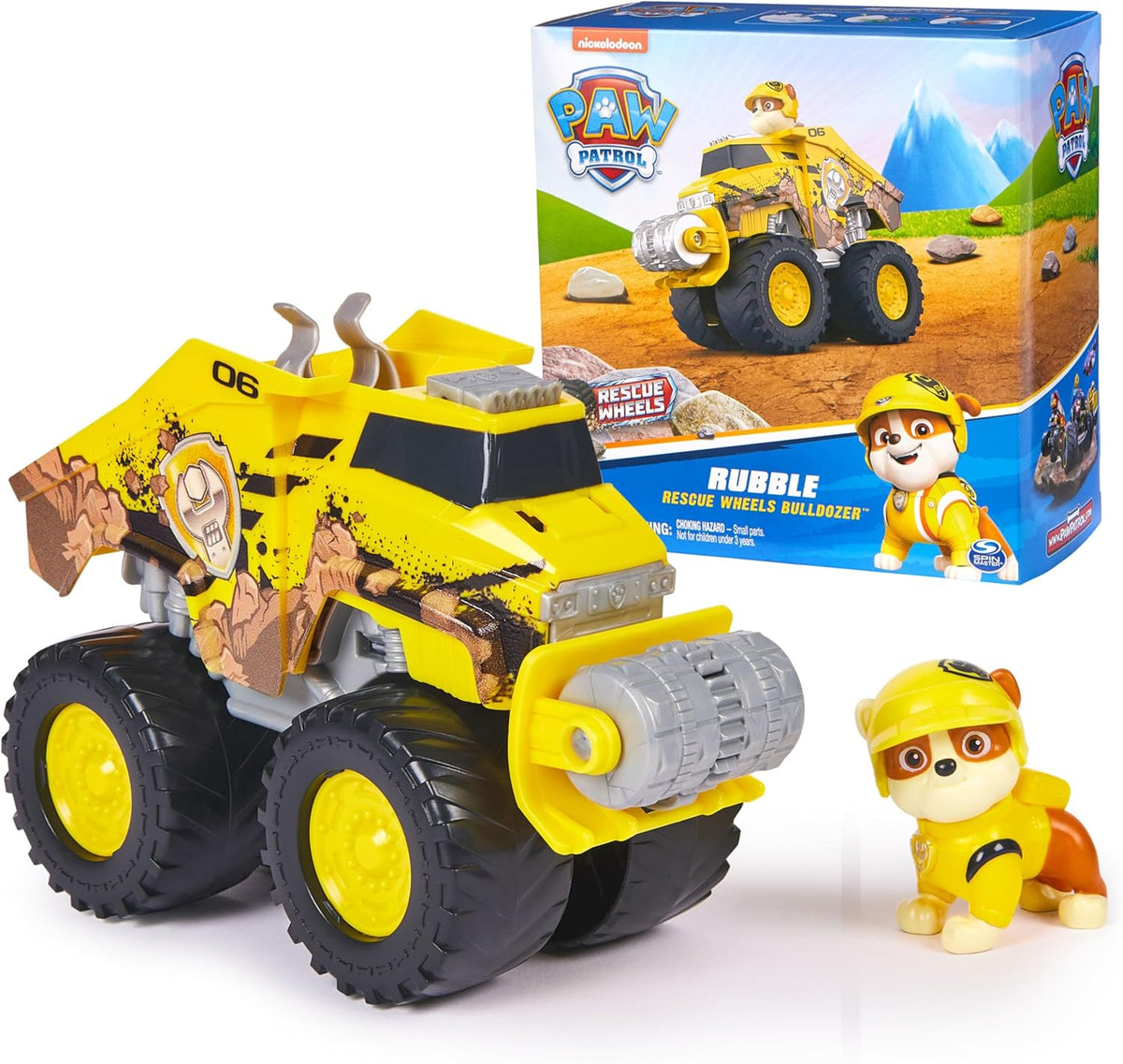 Paw Patrol Rubble’s Bulldozer Toy Truck with Vehicle Transformation and Collectible Action Figure T840