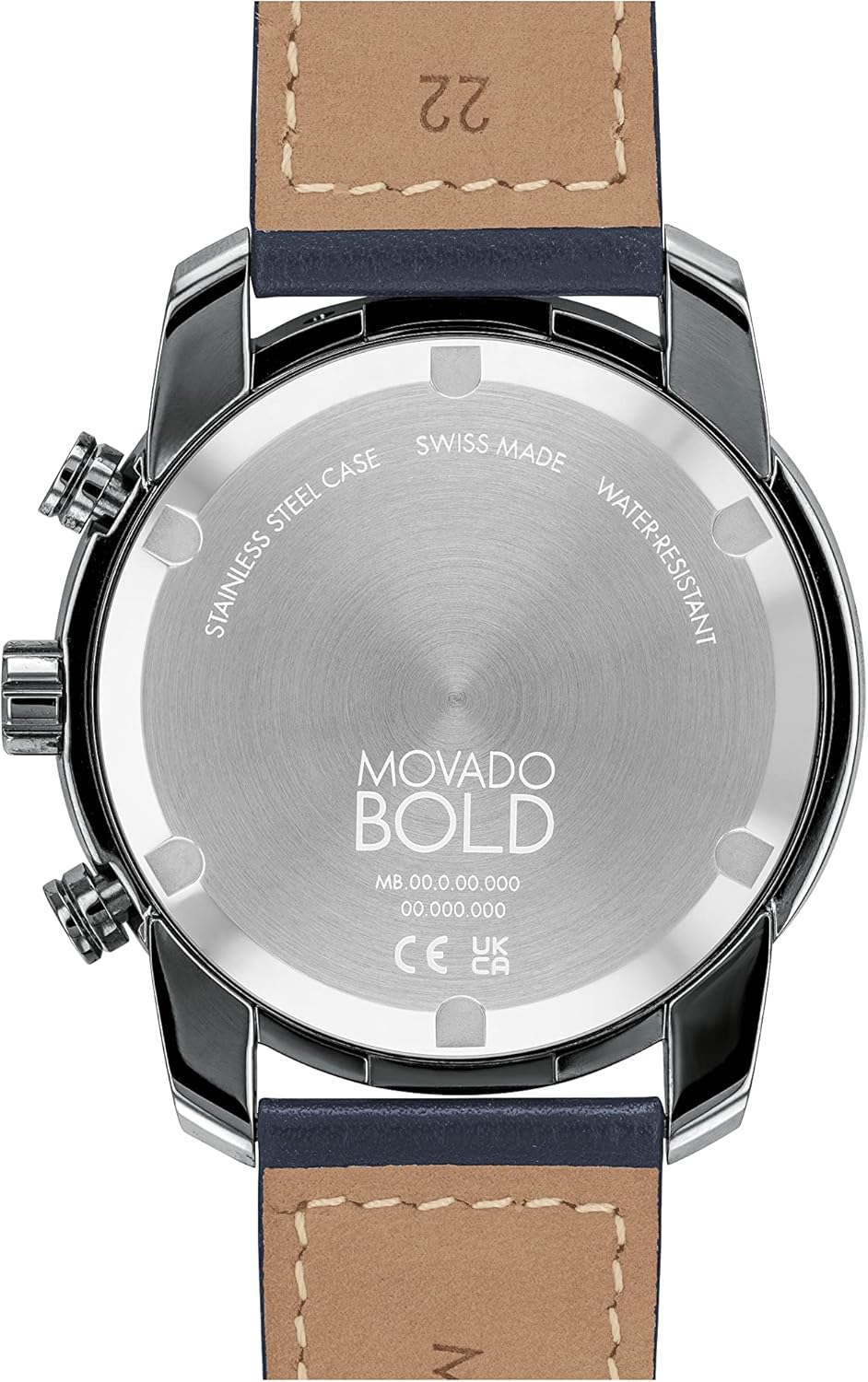 Grey Ion-Plated Stainless Steel and Leather Strap Watch O906