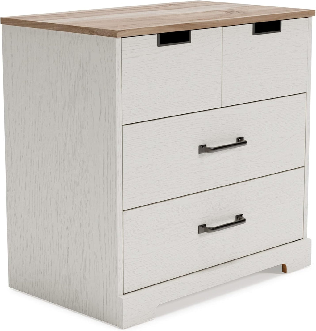 White 5 Drawer Wood Chest U344
