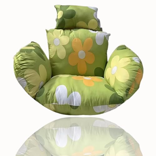 Blue Double Sided Pattern Hanging Egg Chair Cushion with Zipper N96945